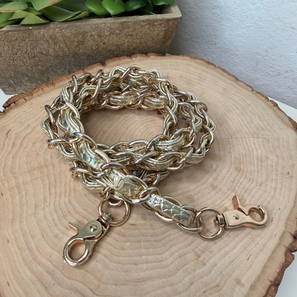 Unbranded‎ Purse Strap Women Gold Woven Chain Replacement Glam 45"